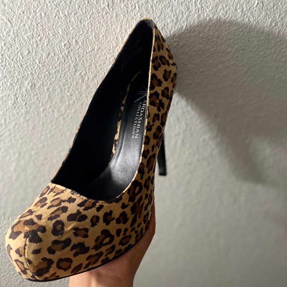 Kardashian Kollection leopard high heels